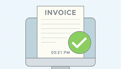 Online payment confirmation preview
